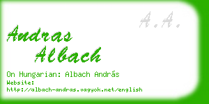 andras albach business card