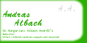 andras albach business card